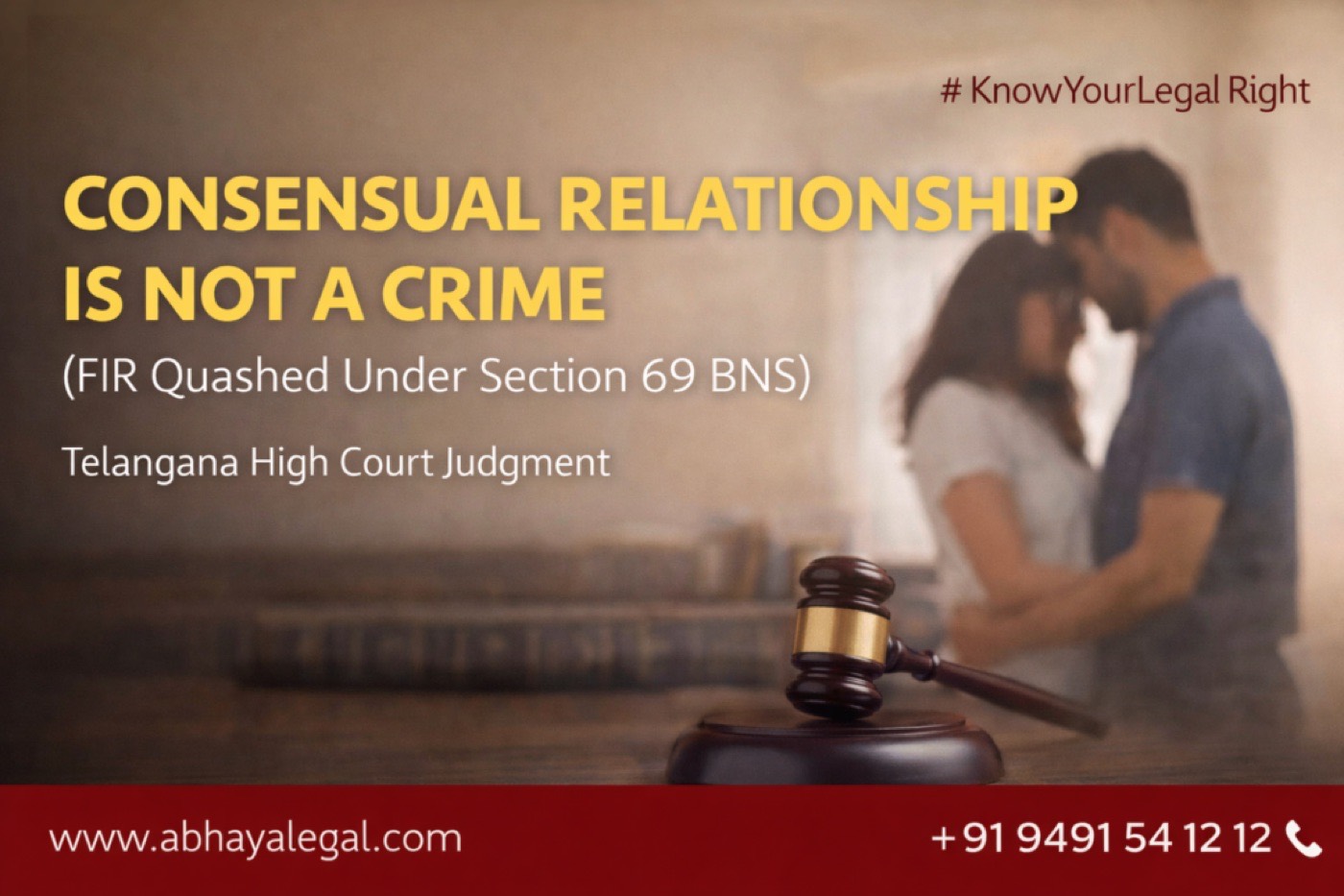 Consensual Relationship Is Not a Crime: Telangana High Court Quashes FIR (Section 69 BNS)
