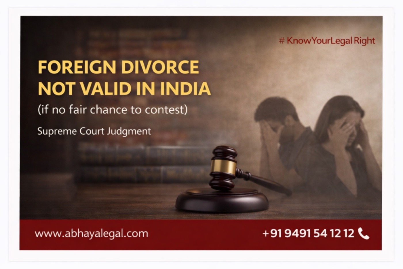 Foreign Divorce Decree Not Valid in India Without Fair Opportunity